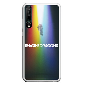 Чехол для Honor P30 с принтом Imagine Dragons в Новосибирске, Силикон | Область печати: задняя сторона чехла, без боковых панелей | demons | evolve | mirrors | radioactive | драконы | космос | музыка | нло | ночь | поп | радуга | рок | свет