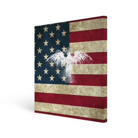 Холст квадратный с принтом Флаг США с белым орлом в Новосибирске, 100% ПВХ |  | usa | америка | американец | америки | звездно полосатый | необычный | нью йорк | орел | соединенные | сша | флаг | штаты | янки