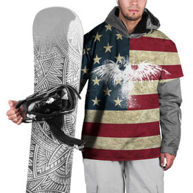 Накидка на куртку 3D с принтом Флаг США с белым орлом в Новосибирске, 100% полиэстер |  | usa | америка | американец | америки | звездно полосатый | необычный | нью йорк | орел | соединенные | сша | флаг | штаты | янки