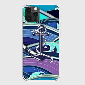 Чехол для iPhone 12 Pro Max с принтом Моряк в Новосибирске, Силикон |  | blue | брызги | вмф | вода | военный | волны | капли | море | океан