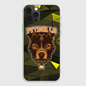 Чехол для iPhone 12 Pro Max с принтом Pitbulls в Новосибирске, Силикон |  | dog | pitbulls | абстракция | геометрия | животные | собака | треугольники | цепь