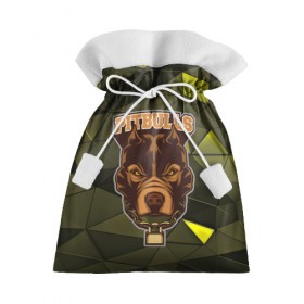 Подарочный 3D мешок с принтом Pitbulls в Новосибирске, 100% полиэстер | Размер: 29*39 см | Тематика изображения на принте: dog | pitbulls | абстракция | геометрия | животные | собака | треугольники | цепь