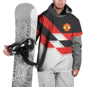 Накидка на куртку 3D с принтом Manchester United - Stripe в Новосибирске, 100% полиэстер |  | manchester united | stripe | манчестер юнайтед | футбол