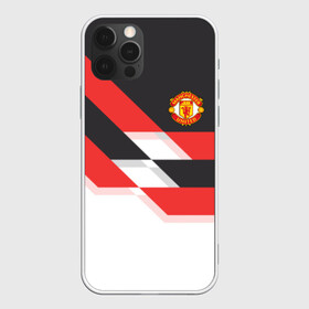 Чехол для iPhone 12 Pro с принтом Manchester United - Stripe в Новосибирске, силикон | область печати: задняя сторона чехла, без боковых панелей | Тематика изображения на принте: manchester united | stripe | манчестер юнайтед | футбол