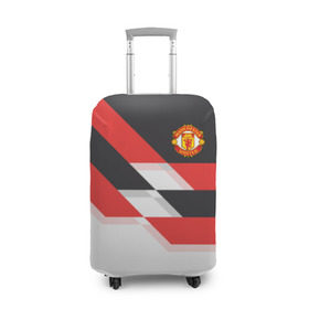 Чехол для чемодана 3D с принтом Manchester United - Stripe в Новосибирске, 86% полиэфир, 14% спандекс | двустороннее нанесение принта, прорези для ручек и колес | manchester united | stripe | манчестер юнайтед | футбол