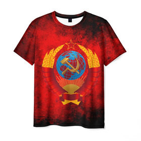 Мужская футболка 3D с принтом СССР в Новосибирске, 100% полиэфир | прямой крой, круглый вырез горловины, длина до линии бедер | 3d | 80е | 90е | grunge | ussr | молот | патриот | росия | русский | серп | ссср