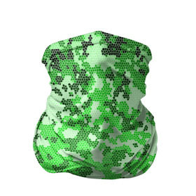 Бандана-труба 3D с принтом Камуфляж зеленые соты в Новосибирске, 100% полиэстер, ткань с особыми свойствами — Activecool | плотность 150‒180 г/м2; хорошо тянется, но сохраняет форму | армия | болото | зеленка | зеленый | камок | камуфляж | лес | маскировка | мундир | натовка | охотник | пазл | прикольный | рыбак | солдат | яркий