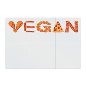 Магнитный плакат 3Х2 с принтом Vegan в Новосибирске, Полимерный материал с магнитным слоем | 6 деталей размером 9*9 см | Тематика изображения на принте: green | vegan | yoga | бекон | веган | вегетарианец | вегетарианство | витамины | здоровье | зеленый | зож | йога | овощи | фрукты