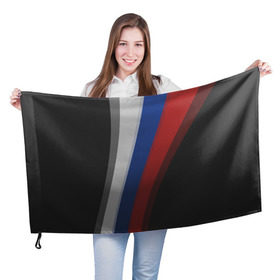Флаг 3D с принтом Sport Russia в Новосибирске, 100% полиэстер | плотность ткани — 95 г/м2, размер — 67 х 109 см. Принт наносится с одной стороны | flag | патриот | россия | русский | спорт | флаг