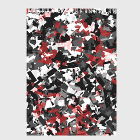 Скетчбук с принтом Городской камуфляж в Новосибирске, 100% бумага
 | 48 листов, плотность листов — 100 г/м2, плотность картонной обложки — 250 г/м2. Листы скреплены сверху удобной пружинной спиралью | camo | urban | белый | гранж | красный | маскировка | милитари | паттерн | серый | текстура