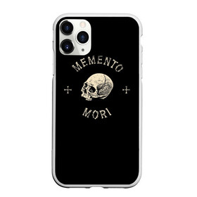 Чехол для iPhone 11 Pro Max матовый с принтом Memento Mori в Новосибирске, Силикон |  | Тематика изображения на принте: death | skull | кости | цитата