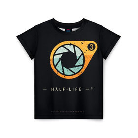 Детская футболка 3D с принтом Half-Life 3 в Новосибирске, 100% гипоаллергенный полиэфир | прямой крой, круглый вырез горловины, длина до линии бедер, чуть спущенное плечо, ткань немного тянется | freeman | gordon | half | halflife | hl | life | гордон | лайф | фримен | халва | халф | халфлайф | халява