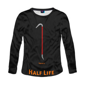 Женский лонгслив 3D с принтом Half-Life в Новосибирске, 100% полиэстер | длинные рукава, круглый вырез горловины, полуприлегающий силуэт | freeman | gordon | half | halflife | hl | life | гордон | лайф | фримен | халва | халф | халфлайф | халява