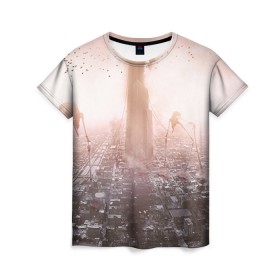 Женская футболка 3D с принтом Half-Life в Новосибирске, 100% полиэфир ( синтетическое хлопкоподобное полотно) | прямой крой, круглый вырез горловины, длина до линии бедер | freeman | gordon | half life | halflife | hl | гордон | лайф | фримен | халва | халф | хафлайф