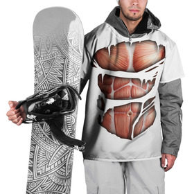 Накидка на куртку 3D с принтом Человек без кожи в Новосибирске, 100% полиэстер |  | кожа | креатив | мода | мышцы | раны | рваная | стиль