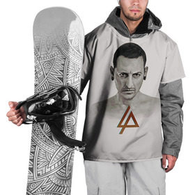 Накидка на куртку 3D с принтом Chester Bennington в Новосибирске, 100% полиэстер |  | Тематика изображения на принте: chester bennington | рок