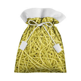 Подарочный 3D мешок с принтом Макароны в Новосибирске, 100% полиэстер | Размер: 29*39 см | Тематика изображения на принте: веган | вемишель | диета | еда | лапша | паста | паттрен | спагетти | текстура