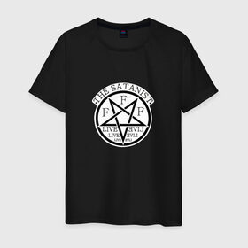 Мужская футболка хлопок с принтом The Satanist в Новосибирске, 100% хлопок | прямой крой, круглый вырез горловины, длина до линии бедер, слегка спущенное плечо. | evil | hell | satanist | the satanist | which | which house | ад | зло | сатанист