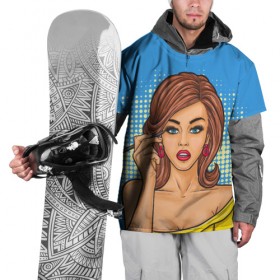 Накидка на куртку 3D с принтом POP ART в Новосибирске, 100% полиэстер |  | Тематика изображения на принте: 3d | девушка | кружочки | поп арт | ретро | текстура