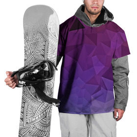 Накидка на куртку 3D с принтом Фиолетовые грани в Новосибирске, 100% полиэстер |  | abstract | abstraction | color | geometry | mirror | polygon | абстракция | геометрия | грани | линии | полигоны | сочетания | стекло | треугольники