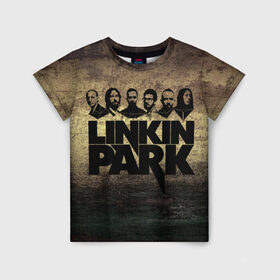 Детская футболка 3D с принтом Linkin Park Band в Новосибирске, 100% гипоаллергенный полиэфир | прямой крой, круглый вырез горловины, длина до линии бедер, чуть спущенное плечо, ткань немного тянется | chester bennington | linkin park | беннингтон | линкин паркб честер | майк | шинода