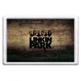 Магнит 45*70 с принтом Linkin Park Band в Новосибирске, Пластик | Размер: 78*52 мм; Размер печати: 70*45 | chester bennington | linkin park | беннингтон | линкин паркб честер | майк | шинода