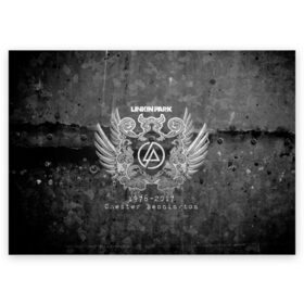 Поздравительная открытка с принтом 2017 Chester Linkin Park в Новосибирске, 100% бумага | плотность бумаги 280 г/м2, матовая, на обратной стороне линовка и место для марки
 | Тематика изображения на принте: bennington | chester | linkin park | беннингтон | линкин парк | майк | честер | шинода
