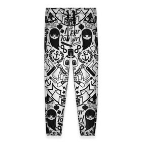 Женские брюки 3D с принтом Tokyo Tattoo Sticker Bomb в Новосибирске, полиэстер 100% | прямой крой, два кармана без застежек по бокам, с мягкой трикотажной резинкой на поясе и по низу штанин. В поясе для дополнительного комфорта — широкие завязки | casual | design | pattern | ray ban | skull | street | texture | urban | дизайн | индеец | мода | очки | повтор | принт | стикербомб | стикеры | тату | текстура | узор | улица | хулиган | череп | шляпа