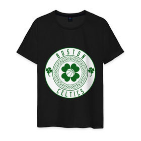 Мужская футболка хлопок с принтом Boston Celtics в Новосибирске, 100% хлопок | прямой крой, круглый вырез горловины, длина до линии бедер, слегка спущенное плечо. | Тематика изображения на принте: basketball | boston | celtics | nba | баскетбол | бостон | келтикс | нба | селтикс | спорт
