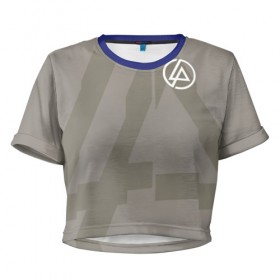 Женская футболка 3D укороченная с принтом Linkin Park Hoodie в Новосибирске, 100% полиэстер | круглая горловина, длина футболки до линии талии, рукава с отворотами | Тематика изображения на принте: 0x000000123 | chester | linkin park | линкин парк
