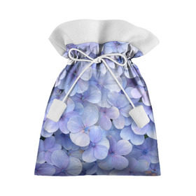 Подарочный 3D мешок с принтом Гортензия голубая в Новосибирске, 100% полиэстер | Размер: 29*39 см | hydrangea | лето | нежность | незабудка | цветы