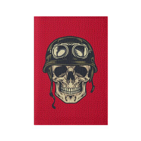 Обложка для паспорта матовая кожа с принтом Свитер байкера в Новосибирске, натуральная матовая кожа | размер 19,3 х 13,7 см; прозрачные пластиковые крепления | бабушка | байк | вязка | пряжа | скелет | скилет | череп