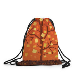 Рюкзак-мешок 3D с принтом Золотая осень в Новосибирске, 100% полиэстер | плотность ткани — 200 г/м2, размер — 35 х 45 см; лямки — толстые шнурки, застежка на шнуровке, без карманов и подкладки | ветви | ветка | дерево | древо | лес | листва | листья | осень | природа