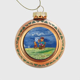 Стеклянный ёлочный шар с принтом Винсент Ван Гог в Новосибирске, Стекло | Диаметр: 80 мм | вангог | винсент | живопись | картина