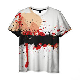 Мужская футболка 3D с принтом Рассвет Абстракция в Новосибирске, 100% полиэфир | прямой крой, круглый вырез горловины, длина до линии бедер | абстракция | абстракция красок | брызги | краска | кровь