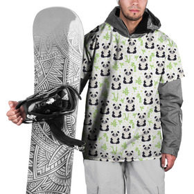 Накидка на куртку 3D с принтом Панда в Новосибирске, 100% полиэстер |  | медведь | мишка | тростник