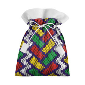 Подарочный 3D мешок с принтом Узорная вышивка в Новосибирске, 100% полиэстер | Размер: 29*39 см | 3d | embroidery | fancywork | вышивание | вышивка | колосок | крестиком | новогодние | одежда | свитер | текстуры | теплые | узор