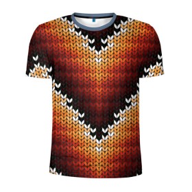 Мужская футболка 3D спортивная с принтом Вышивка в Новосибирске, 100% полиэстер с улучшенными характеристиками | приталенный силуэт, круглая горловина, широкие плечи, сужается к линии бедра | 3d | embroidery | fancywork | вышивание | вышивка | колосок | крестиком | новогодние | одежда | свитер | текстуры | теплые | узор