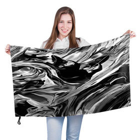 Флаг 3D с принтом Серые краски в Новосибирске, 100% полиэстер | плотность ткани — 95 г/м2, размер — 67 х 109 см. Принт наносится с одной стороны | watercolor | абстракция красок | акварель | брызги красок | живопись | картина | краска | потертость красок | размытые краски | текстуры | художник | черно белый | яркие | яркие краски
