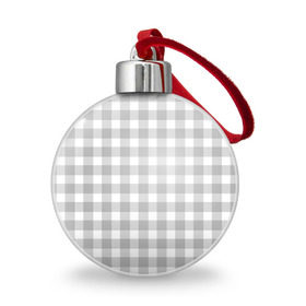 Ёлочный шар с принтом Grey squares в Новосибирске, Пластик | Диаметр: 77 мм | белый | клеточка | серый | текстура