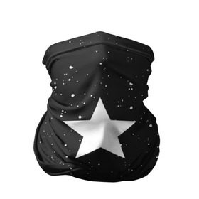 Бандана-труба 3D с принтом Super Star в Новосибирске, 100% полиэстер, ткань с особыми свойствами — Activecool | плотность 150‒180 г/м2; хорошо тянется, но сохраняет форму | black | milk | блэк | брызги | звезда | милк | текстура | узор