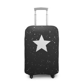 Чехол для чемодана 3D с принтом Super Star в Новосибирске, 86% полиэфир, 14% спандекс | двустороннее нанесение принта, прорези для ручек и колес | Тематика изображения на принте: black | milk | блэк | брызги | звезда | милк | текстура | узор