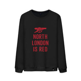 Мужской свитшот хлопок с принтом North London is Red в Новосибирске, 100% хлопок |  | arsenal | football | арсенал | лондон | спорт | футбол