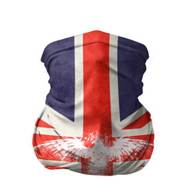 Бандана-труба 3D с принтом Флаг Англии с белым орлом в Новосибирске, 100% полиэстер, ткань с особыми свойствами — Activecool | плотность 150‒180 г/м2; хорошо тянется, но сохраняет форму | Тематика изображения на принте: london | англия | белый | брызги | великобритания | империя | клякса | крылья | лондон | необычный | объеденное королевство | орел | птица | символ | сокол | туманный альбион | флаг