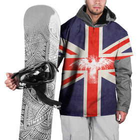 Накидка на куртку 3D с принтом Флаг Англии с белым орлом в Новосибирске, 100% полиэстер |  | Тематика изображения на принте: london | англия | белый | брызги | великобритания | империя | клякса | крылья | лондон | необычный | объеденное королевство | орел | птица | символ | сокол | туманный альбион | флаг