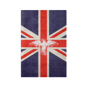 Обложка для паспорта матовая кожа с принтом Флаг Англии с белым орлом в Новосибирске, натуральная матовая кожа | размер 19,3 х 13,7 см; прозрачные пластиковые крепления | london | англия | белый | брызги | великобритания | империя | клякса | крылья | лондон | необычный | объеденное королевство | орел | птица | символ | сокол | туманный альбион | флаг