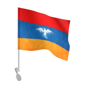 Флаг для автомобиля с принтом Флаг Армении с белым орлом в Новосибирске, 100% полиэстер | Размер: 30*21 см | айастан | армения | белый | босеан | брызги | ереван | знамя | империя | клякса | крылья | кумач | необычный | орел | пойс | птица | символ | сокол | стяг | флаг | хайастан | штандарт
