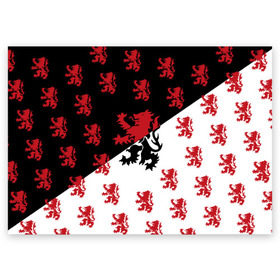 Поздравительная открытка с принтом Лев герба Нидерландов в Новосибирске, 100% бумага | плотность бумаги 280 г/м2, матовая, на обратной стороне линовка и место для марки
 | Тематика изображения на принте: амстердам | андерсен | белый | венеция | герб | голландия | европа | королевство | красный | нидерланды | свобода | символ | страна | флаг | черный