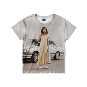 Детская футболка 3D с принтом Selena Gomez в Новосибирске, 100% гипоаллергенный полиэфир | прямой крой, круглый вырез горловины, длина до линии бедер, чуть спущенное плечо, ткань немного тянется | Тематика изображения на принте: selena gomez