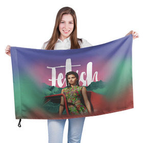 Флаг 3D с принтом Selena Gomez в Новосибирске, 100% полиэстер | плотность ткани — 95 г/м2, размер — 67 х 109 см. Принт наносится с одной стороны | selena gomez